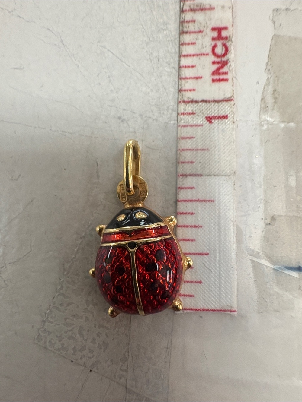 14k solid gold Red Ladybug Charm - Picture 5 of 5